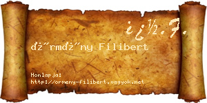 Örmény Filibert névjegykártya